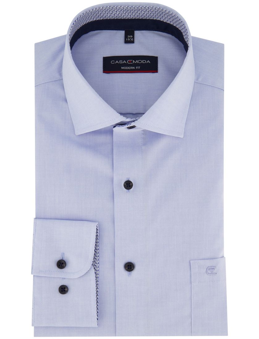 Casa Moda overhemd lichtblauw effen