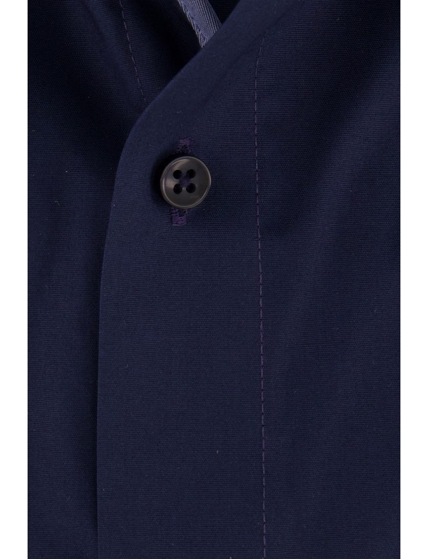 Casa Moda Modern Fit overhemd donkerblauw borstzak