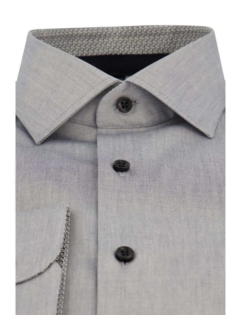 Overhemd Casa Moda business normale fit grijs effen