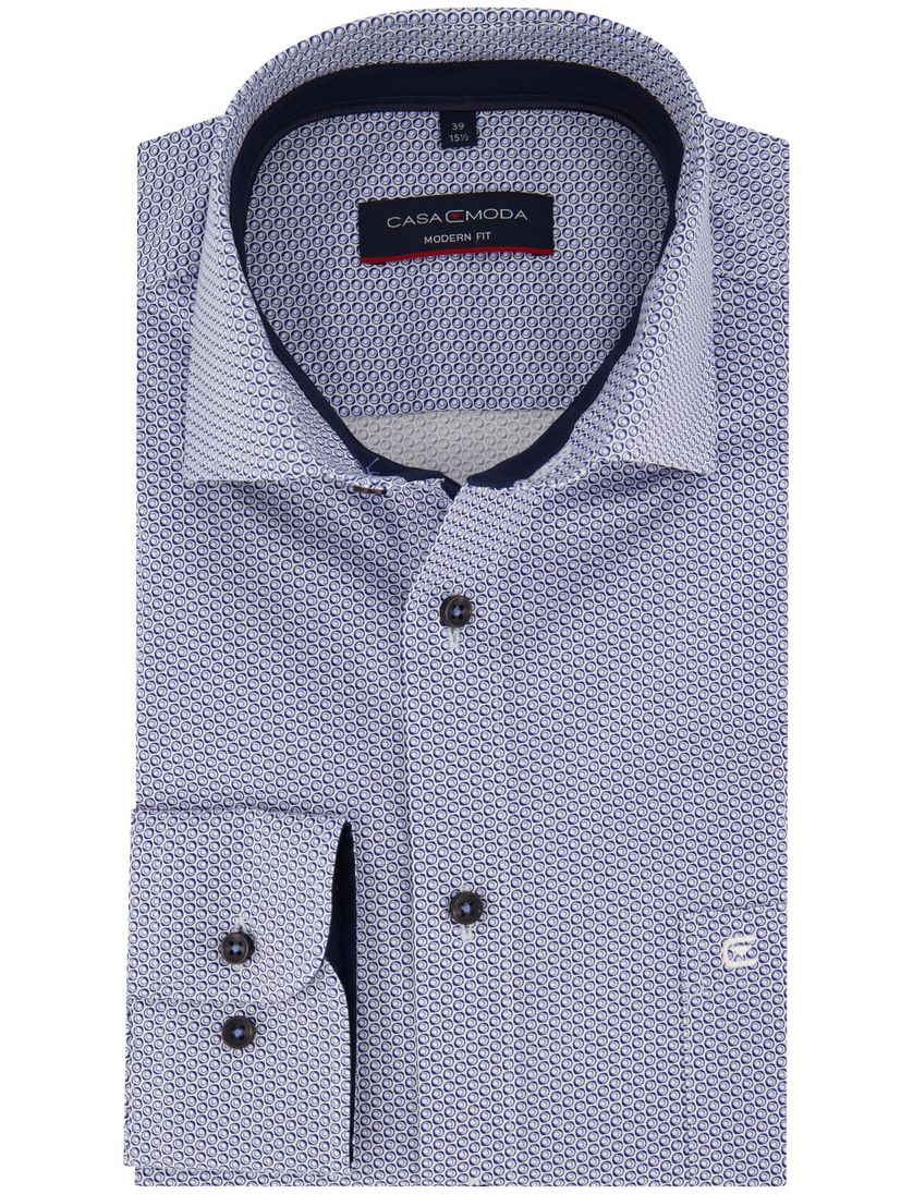Casa Moda overhemd blauw geprint