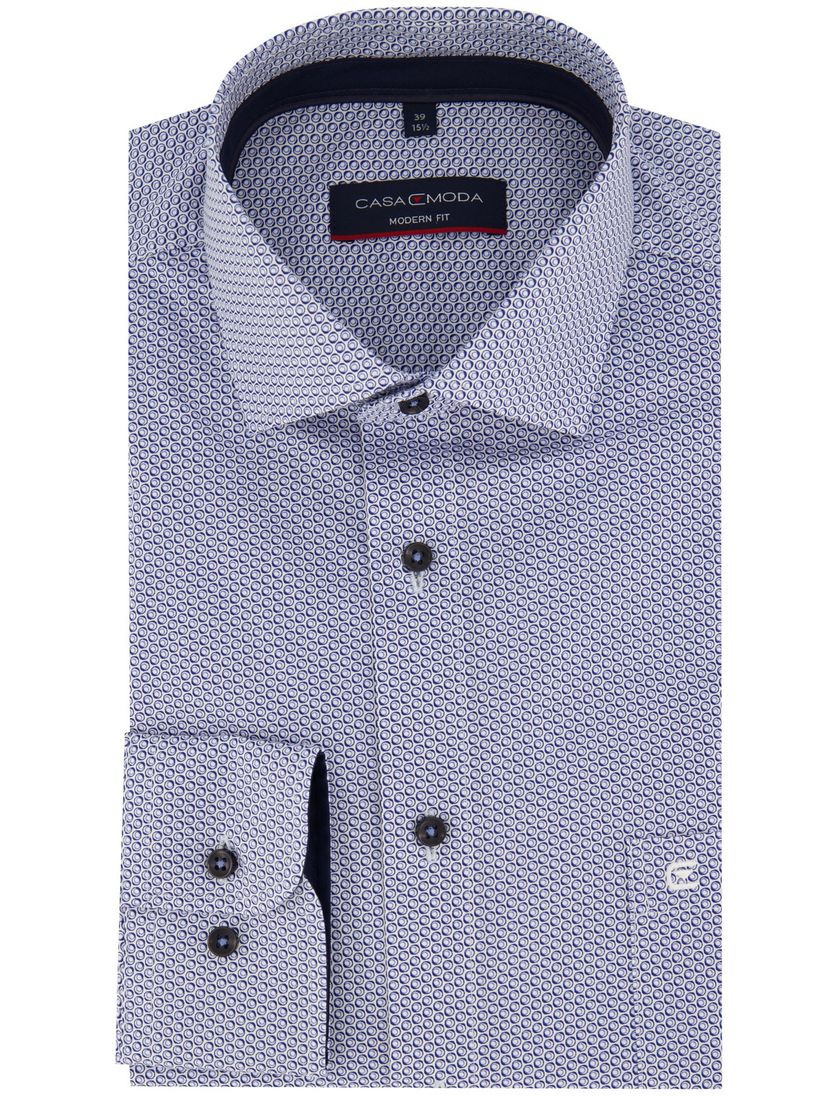 Casa Moda overhemd blauw geprint