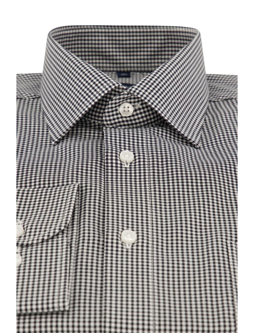 Zwart geruit Casa Moda overhemd normale fit