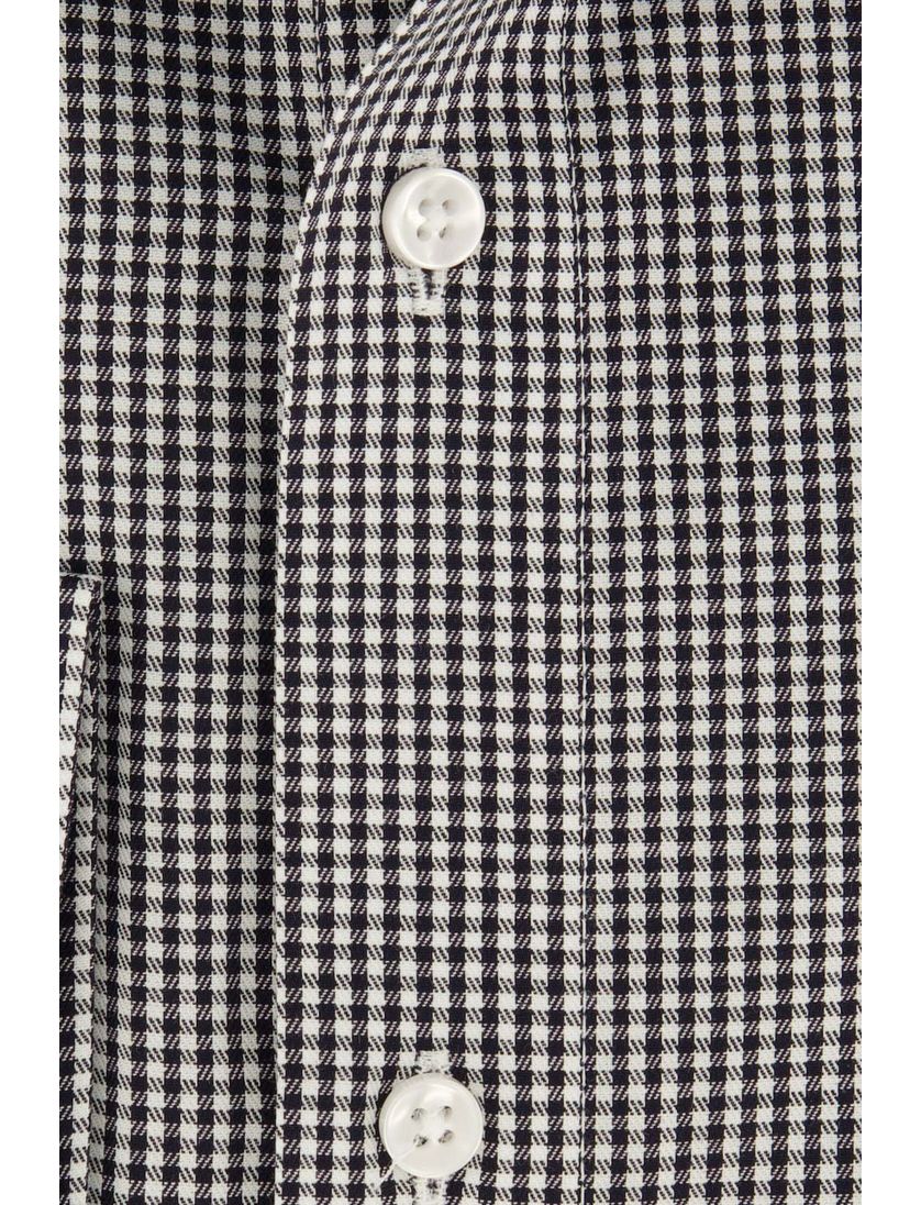 Zwart geruit Casa Moda overhemd normale fit