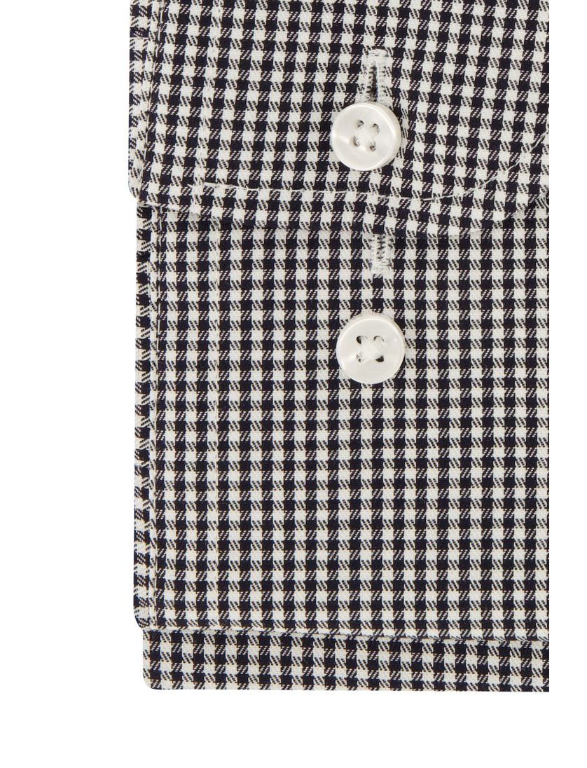 Zwart geruit Casa Moda overhemd normale fit