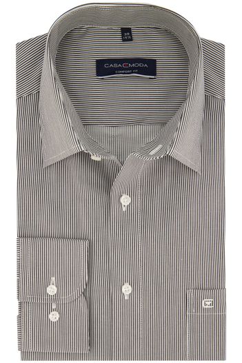 Casa Moda Casa Moda overhemd zwart gestreept