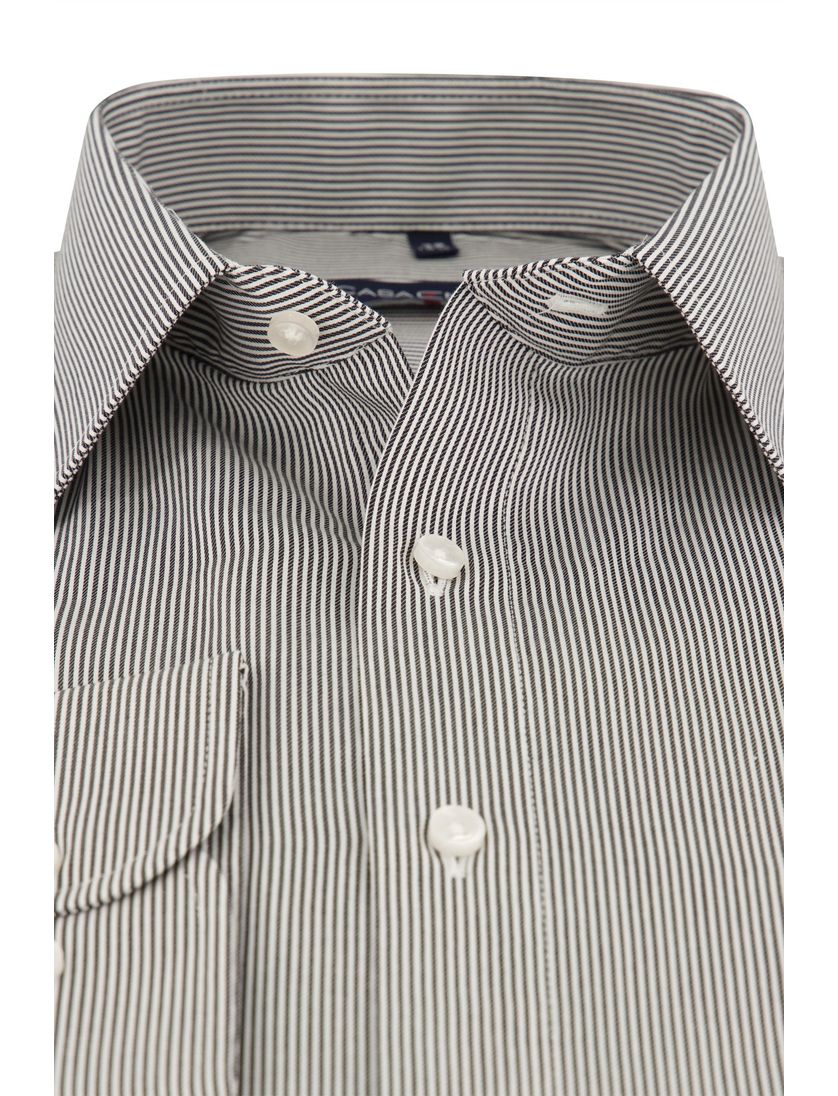 Casa Moda overhemd zwart gestreept