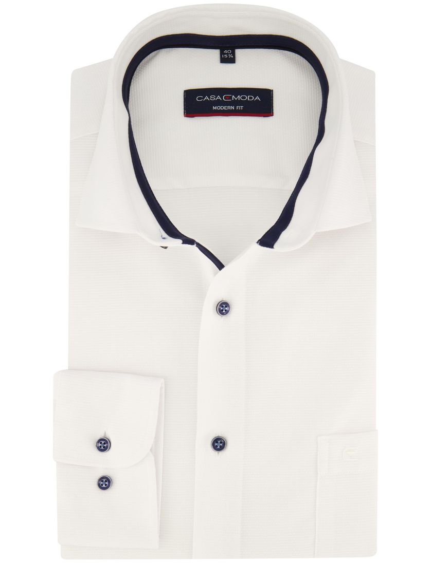 Casa Moda business overhemd modern fit wit uni