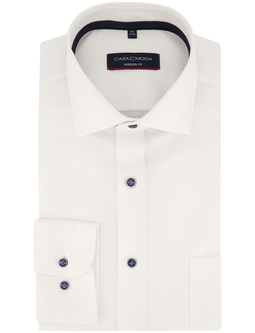 Casa Moda business overhemd modern fit wit uni