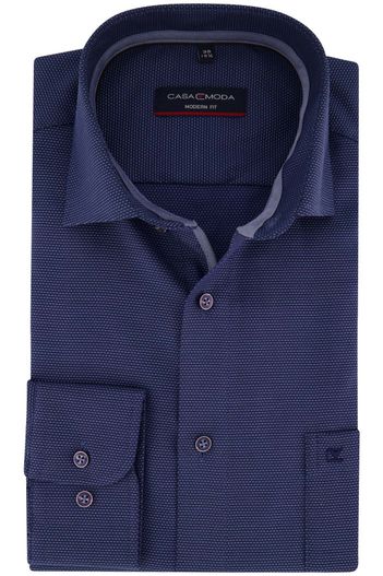Casa Moda Casa Moda overhemd normale fit navy geprint