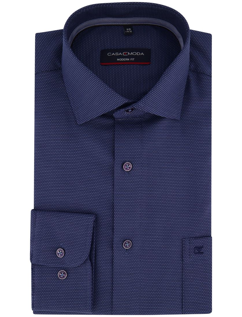 Navy Casa Moda business overhemd normale fit