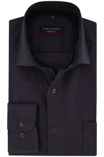 Casa Moda Zakelijk Casa Moda overhemd grijs strijkvrij