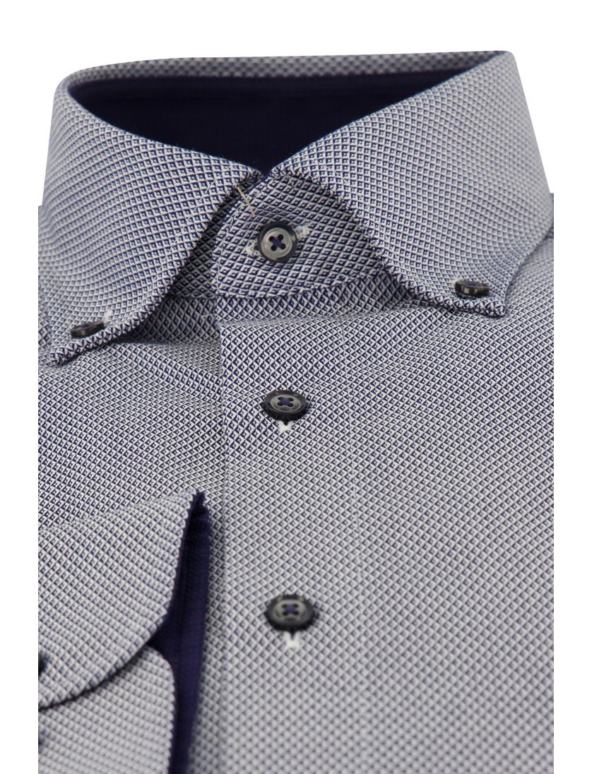 Comfort Fit Casa Moda overhemd donkerblauw geprint