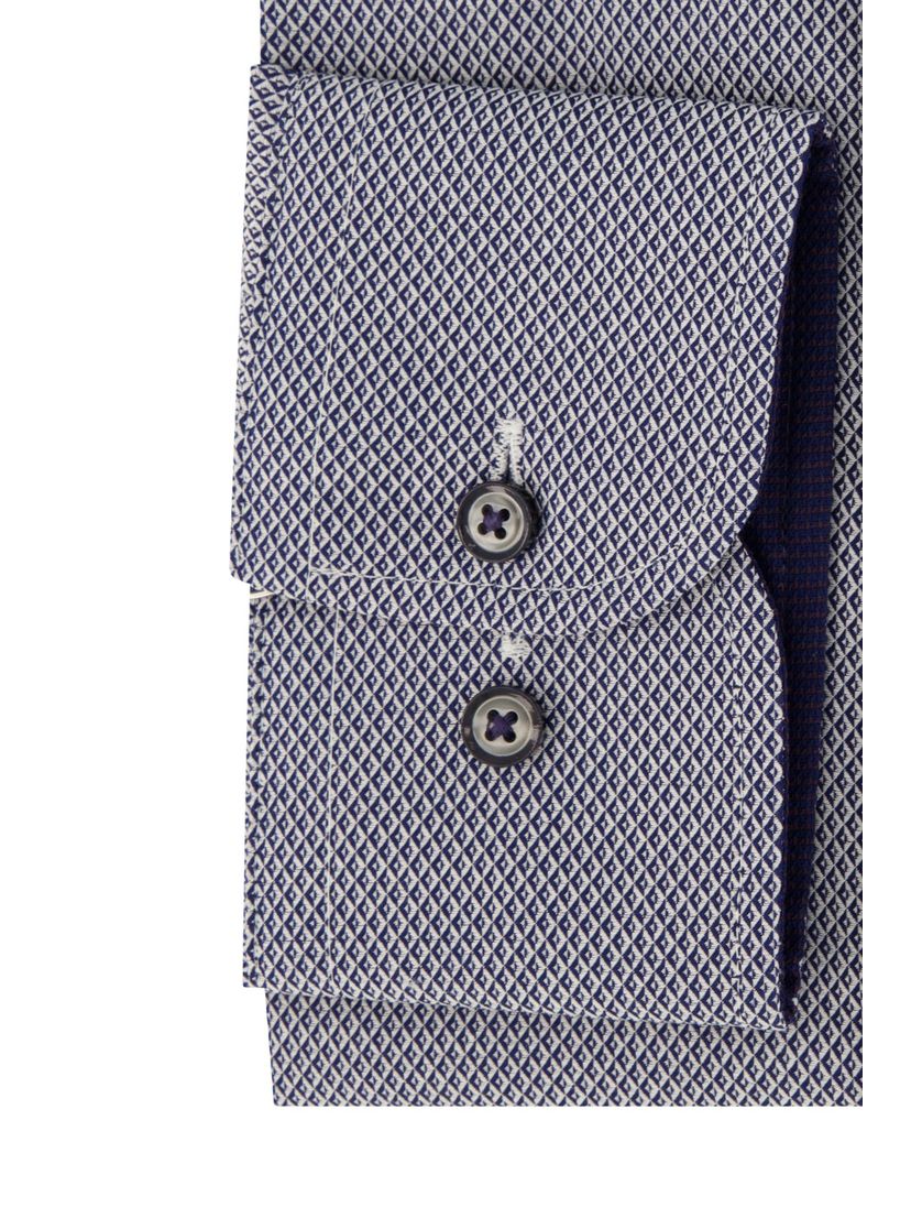 Comfort Fit Casa Moda overhemd donkerblauw geprint