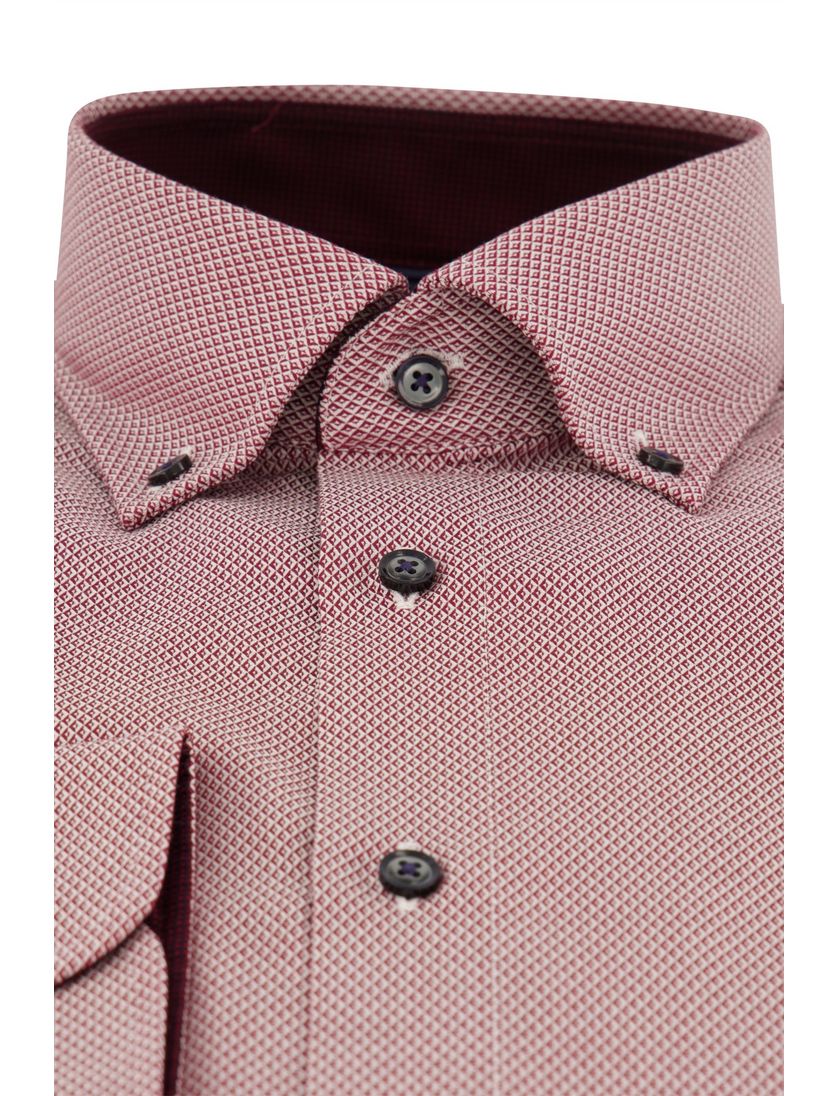 Overhemd Casa Moda Comfort Fit strijkvrij rood geprint