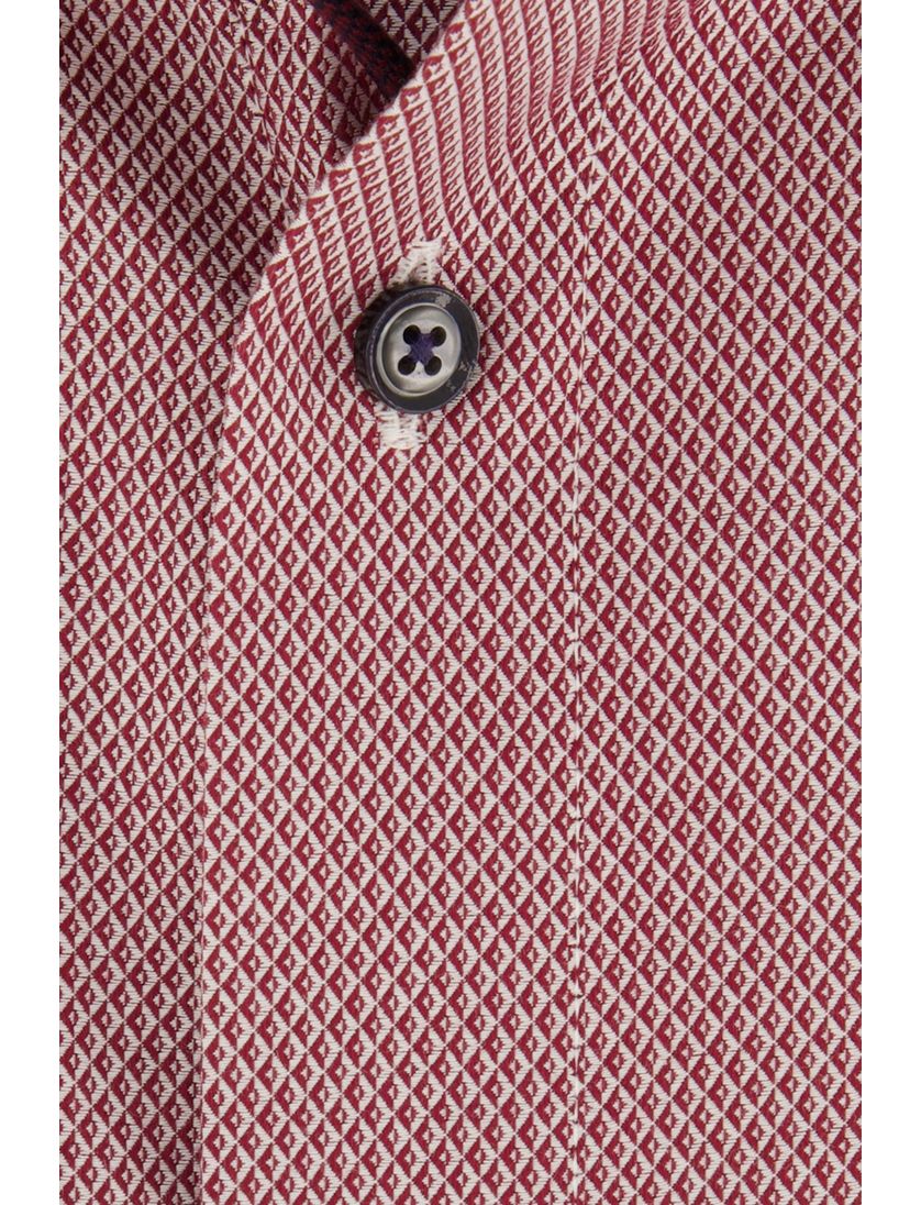 Overhemd Casa Moda Comfort Fit strijkvrij rood geprint