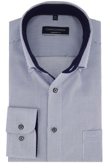 Casa Moda Strijkvrij overhemd Casa Moda blauw comfort fit
