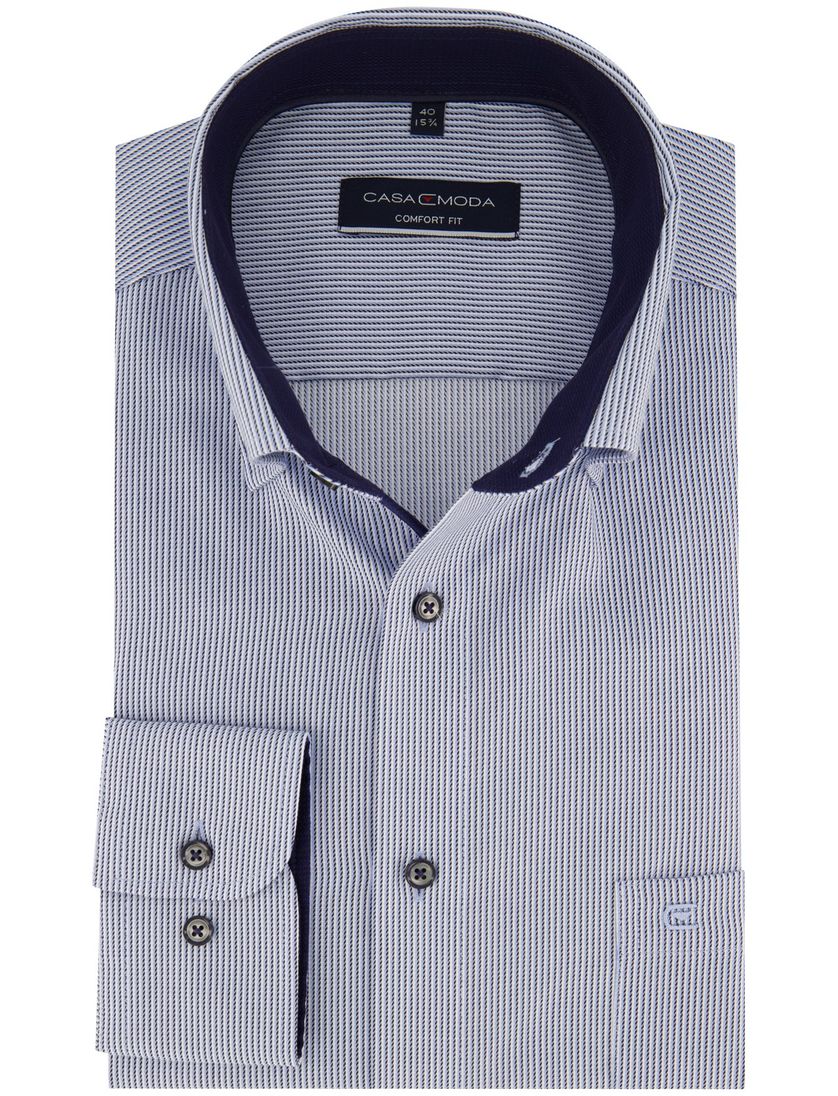 Strijkvrij overhemd Casa Moda blauw comfort fit