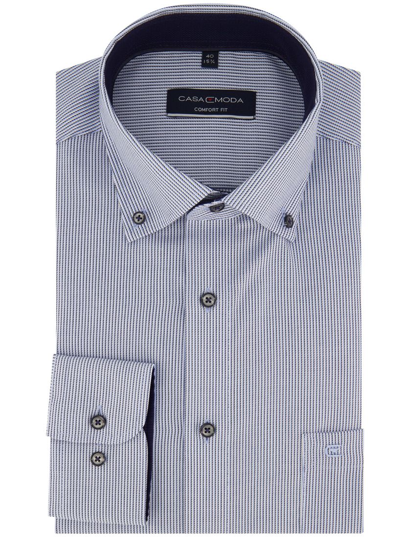 Strijkvrij overhemd Casa Moda blauw comfort fit