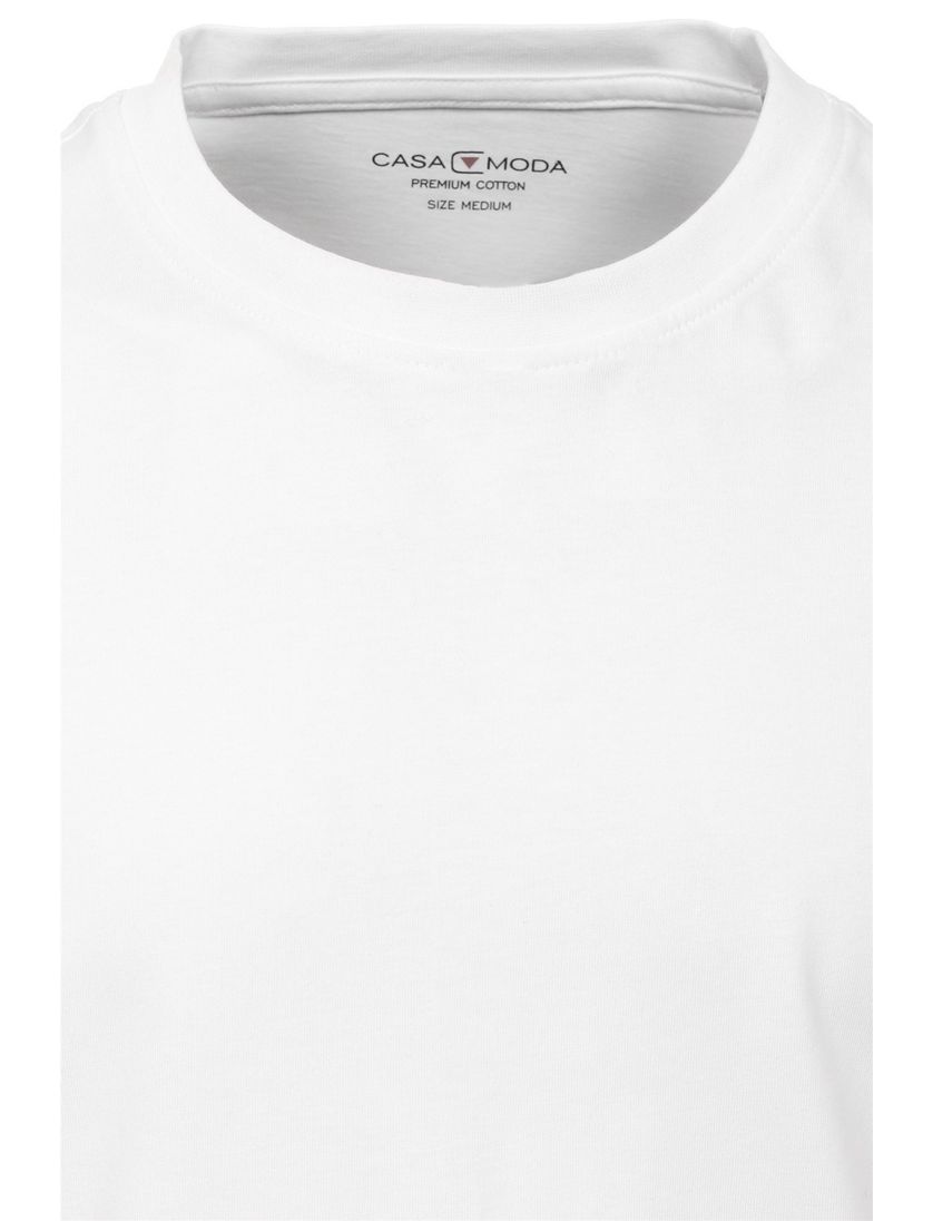 Katoenen Casa Moda ondershirt effen wit