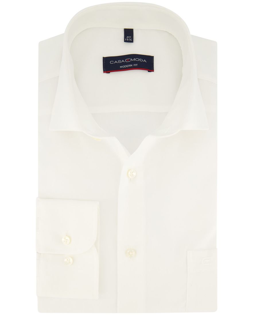 Modern Fit Casa Moda business overhemd wit effen