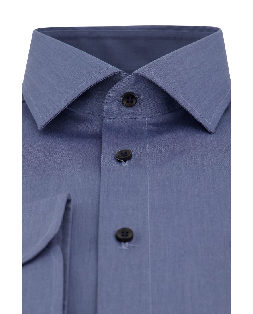 Casa Moda overhemd normale fit staalblauw effen