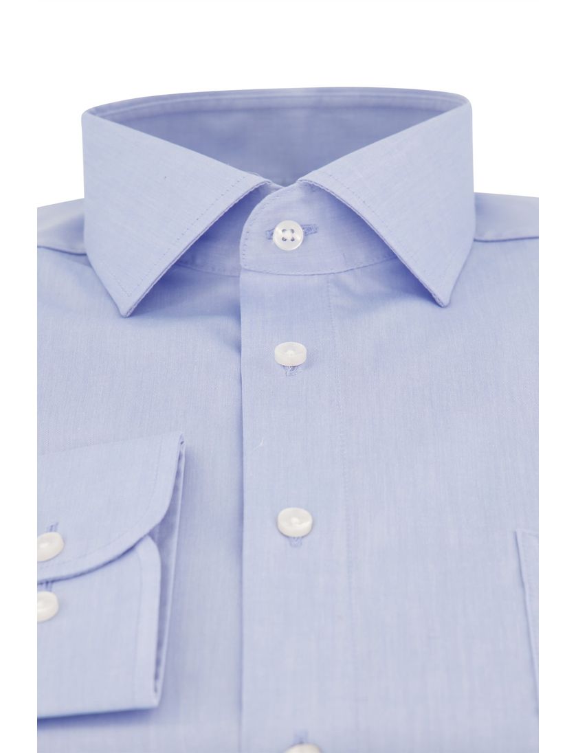 Blauw uni Casa Moda business overhemd normale fit