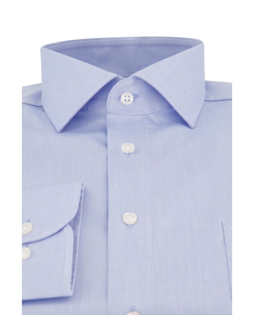 Casa Moda overhemd normale fit blauw met borstzak