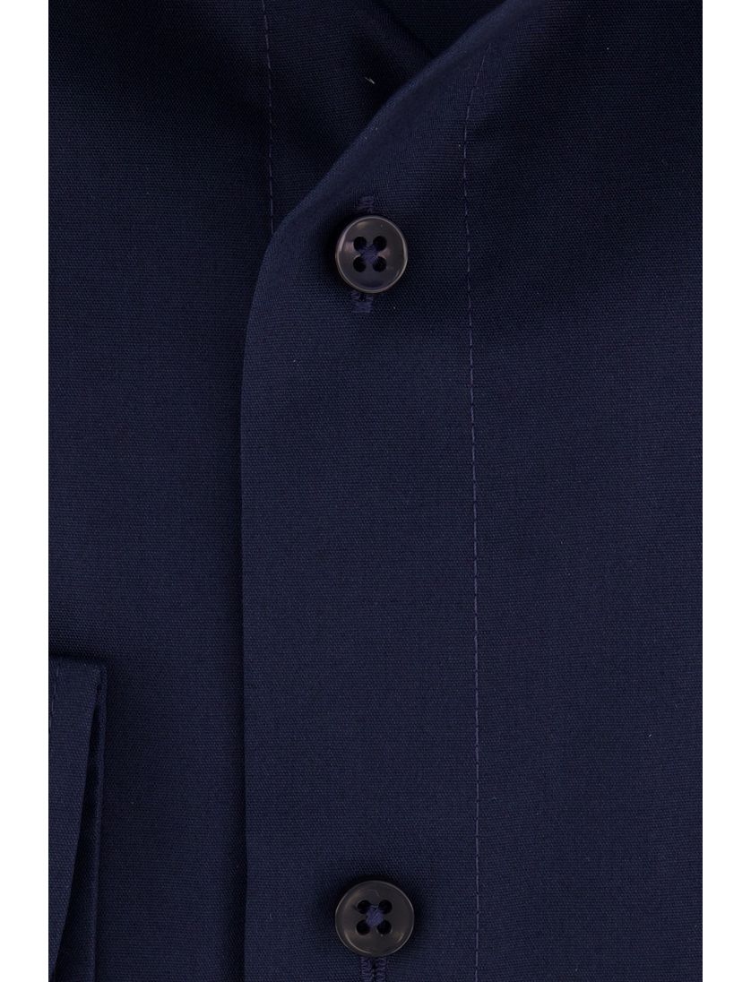 Casa Moda navy overhemd normale fit effen