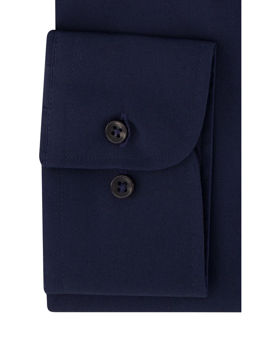 Casa Moda navy overhemd normale fit effen
