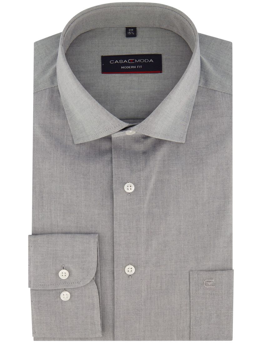 Casa Moda overhemd grijs gemêleerd