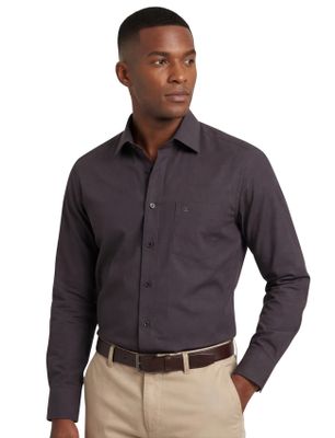 Casa Moda Grijs uni Casa Moda zakelijk overhemd normale fit