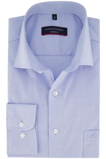Casa Moda Casa Moda overhemd ml 7 blauw met borstzak