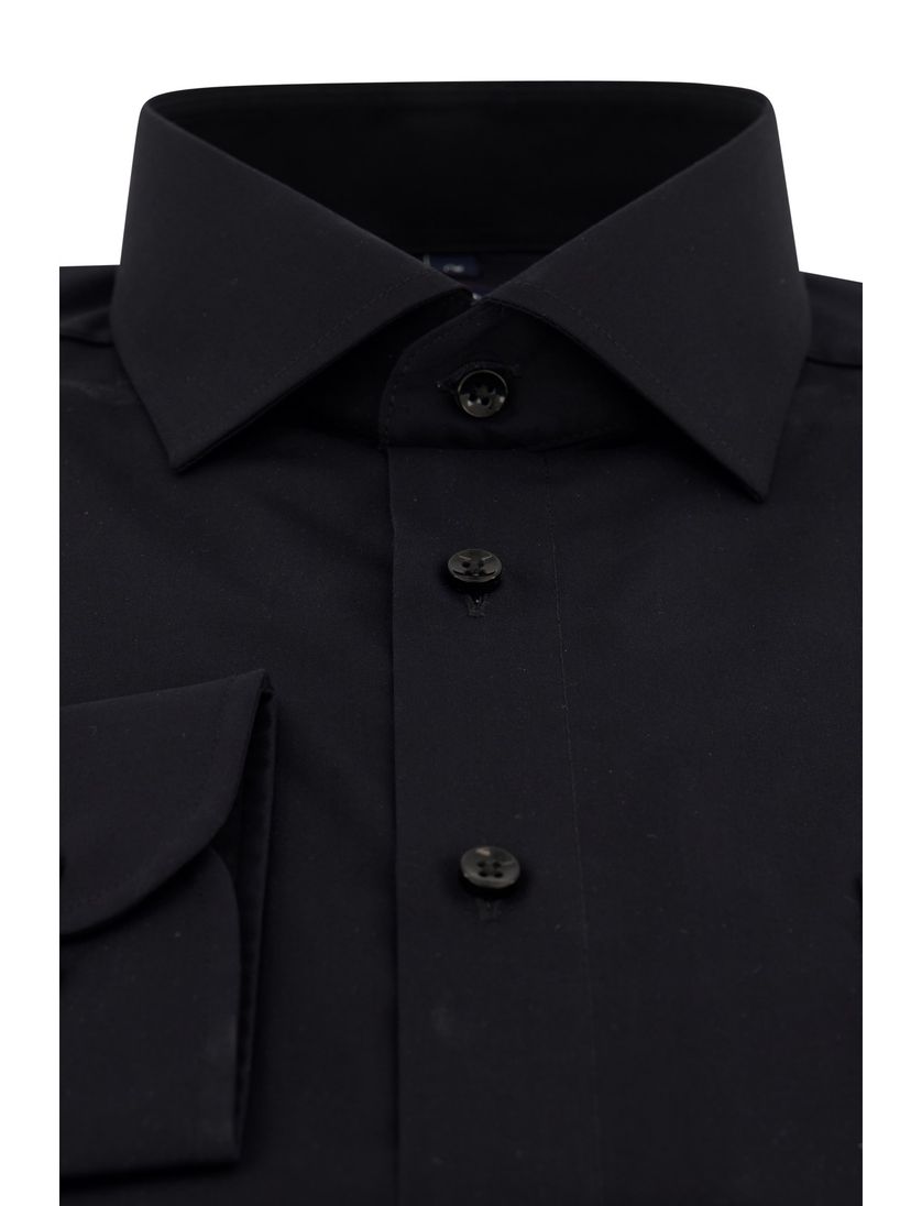 Casa Moda overhemd mouwlengte 7 normale fit zwart uni