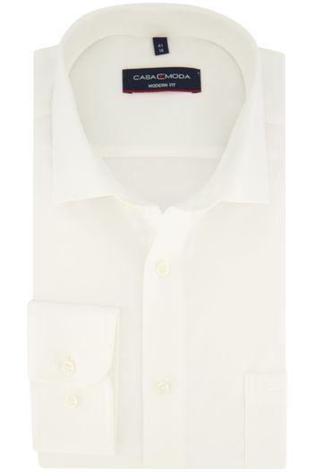 Casa Moda Casa Moda overhemd mouwlengte 7 modern fit wit effen