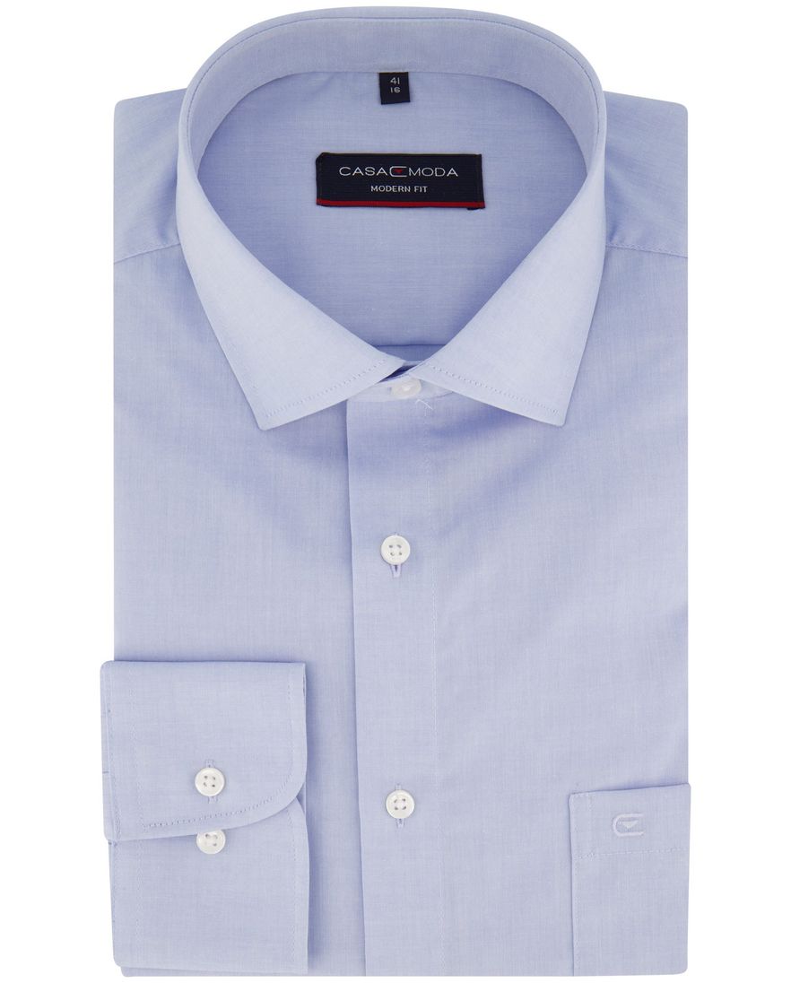 Casa Moda overhemd mouwlengte 7 blauw uni