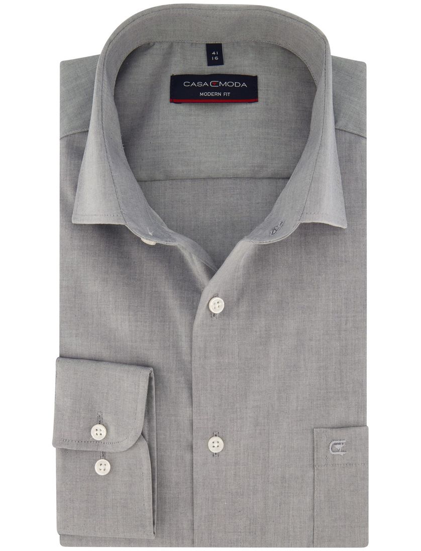 Grijs Casa Moda overhemd ml 7 normale fit
