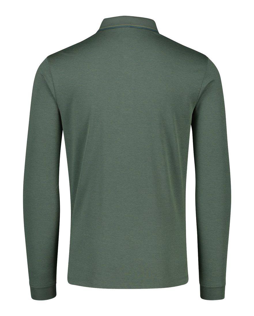 Wijde fit Casa Moda polo donkergroen katoen 3-knoops