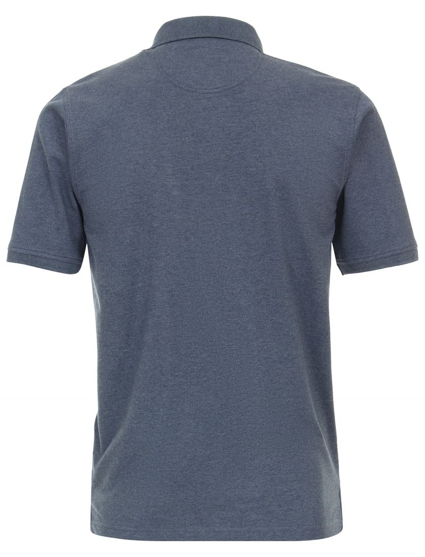 Katoenen Casa Moda polo wijde fit effen donkerblauw katoen