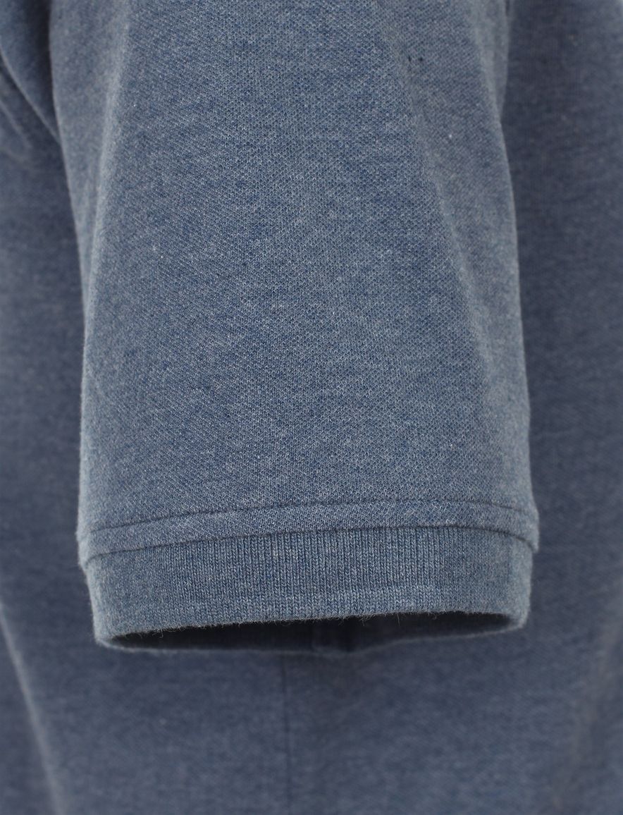 Casa Moda polo stretch effen donkerblauw katoen wijde fit