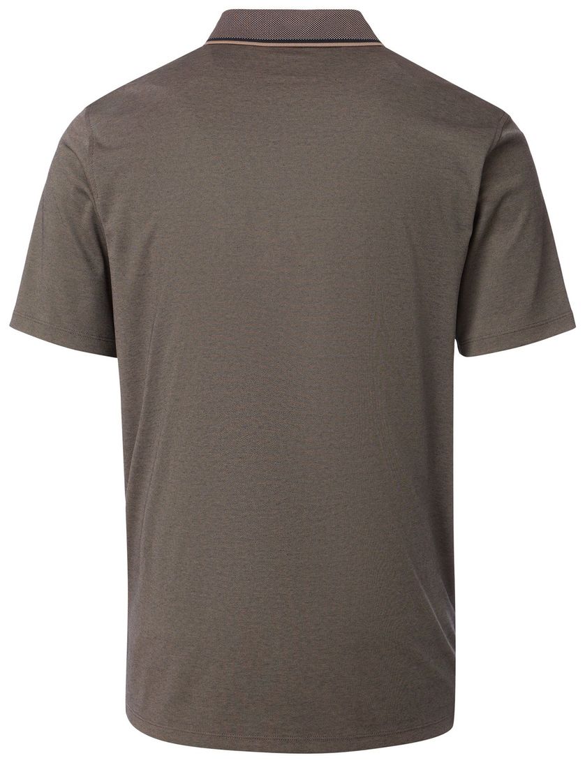 poloshirt korte mouw Casa Moda gemeleerd bruin