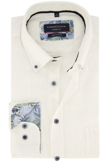 Casa Moda Casa Moda casual overhemd wijde fit effen wit katoen