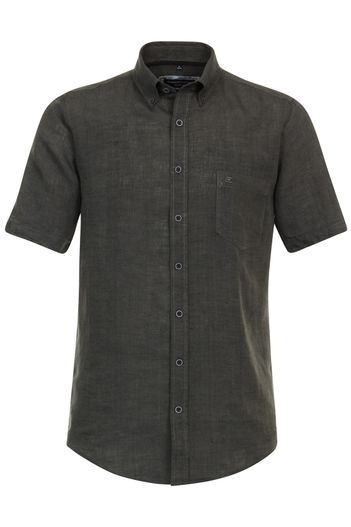 Casa Moda Casa Moda overhemd korte mouw wijde fit groen