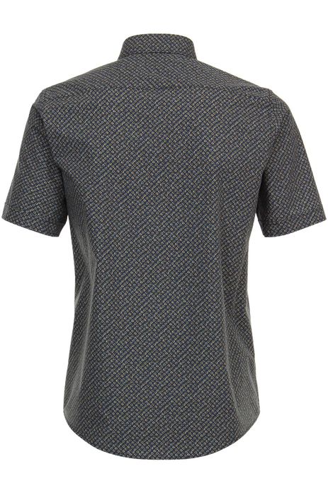 Casa Moda overhemd korte mouw donkerblauw geprint