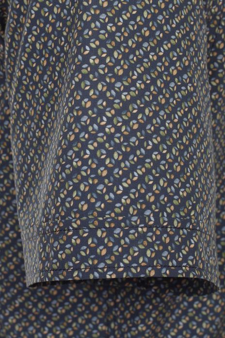 Casa Moda overhemd korte mouw donkerblauw geprint