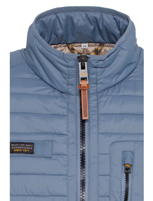 Camel Active zomerjas lichtblauw opstaande kraag