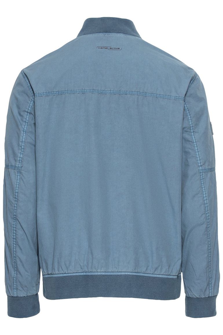 Camel Active tussenjas effen blauw rits + knoop wijde fit