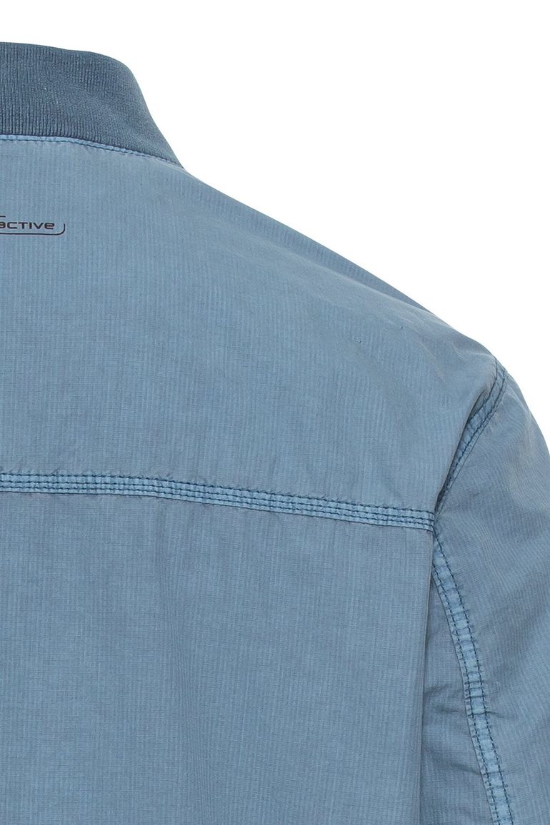 Camel Active tussenjas effen blauw rits + knoop wijde fit