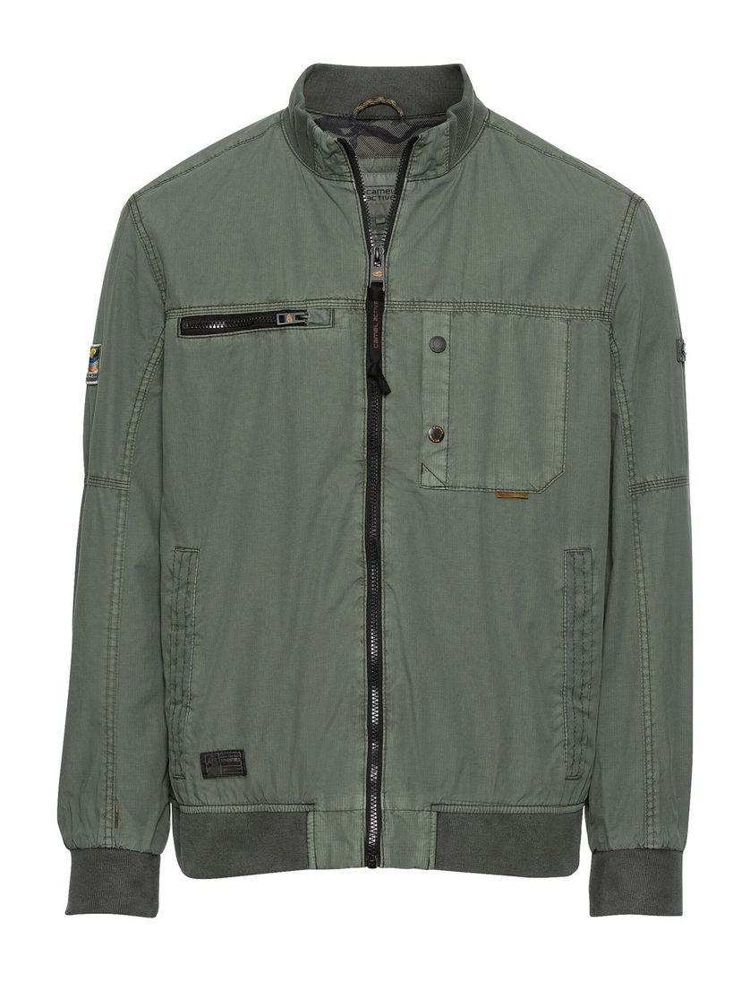 Camel Active tussenjas wijde fit groen effen rits