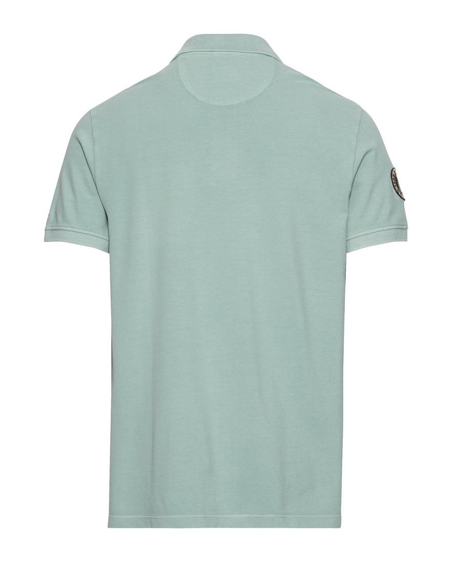 Camel Active polo wijde fit groen katoen effen