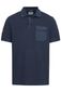 Camel Active poloshirt donkerblauw borstzak